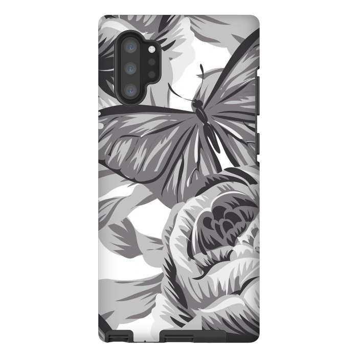 Galaxy Note 10 plus StrongFit minimal floral butterfly by haroulita
