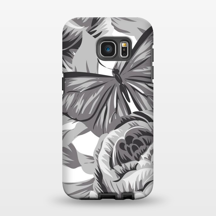 Galaxy S7 EDGE StrongFit minimal floral butterfly by haroulita