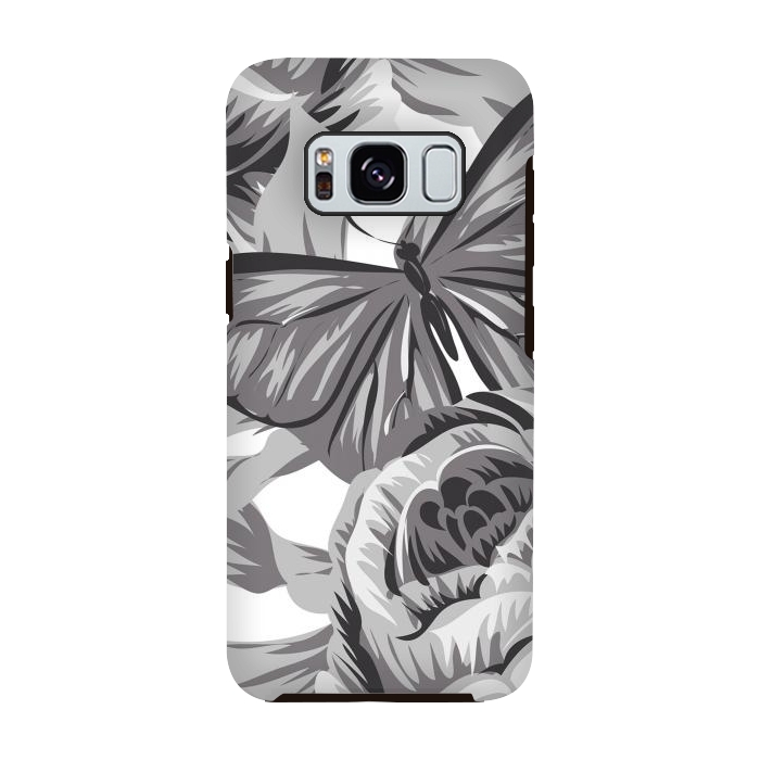 Galaxy S8 StrongFit minimal floral butterfly by haroulita