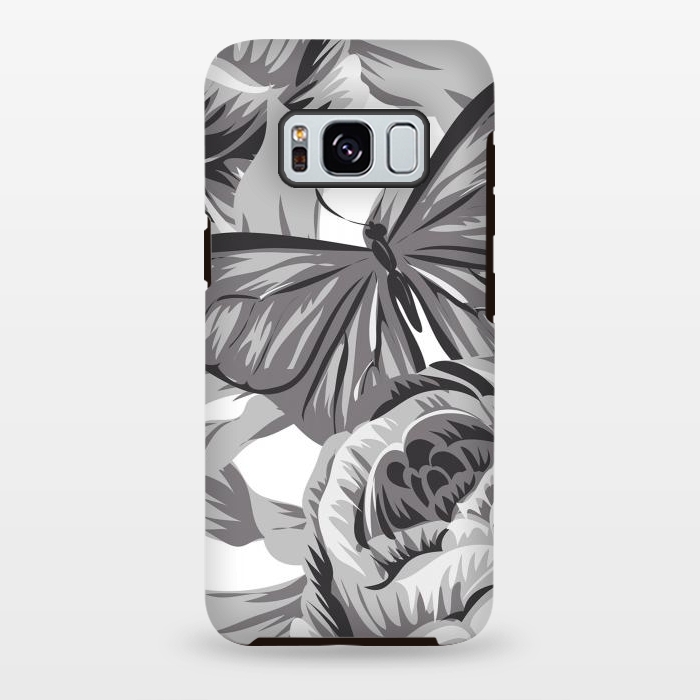 Galaxy S8 plus StrongFit minimal floral butterfly by haroulita