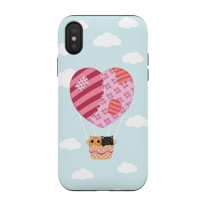 iPhone Xs / X StrongFit kitty love by Laura Nagel