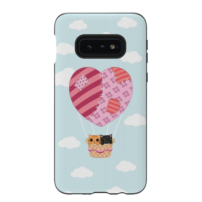 Galaxy S10e StrongFit kitty love by Laura Nagel