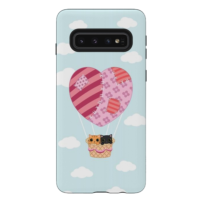 Galaxy S10 StrongFit kitty love by Laura Nagel