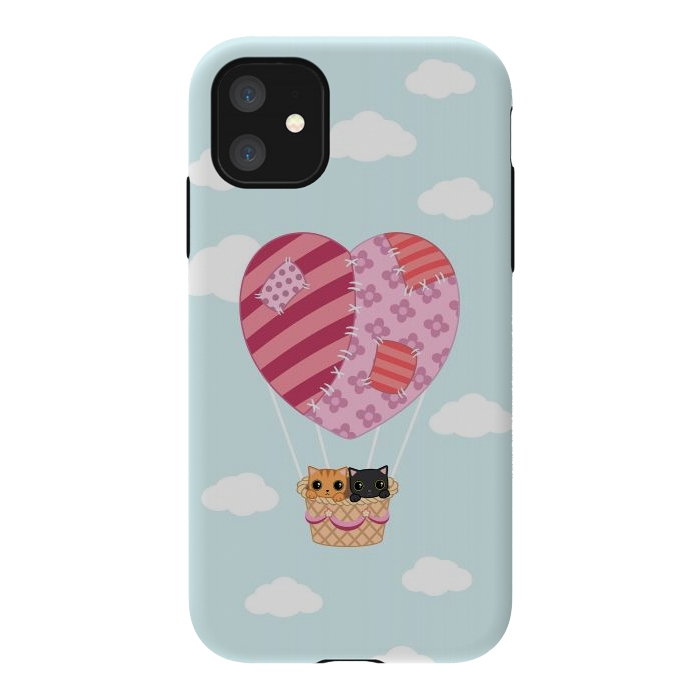 iPhone 11 StrongFit kitty love by Laura Nagel