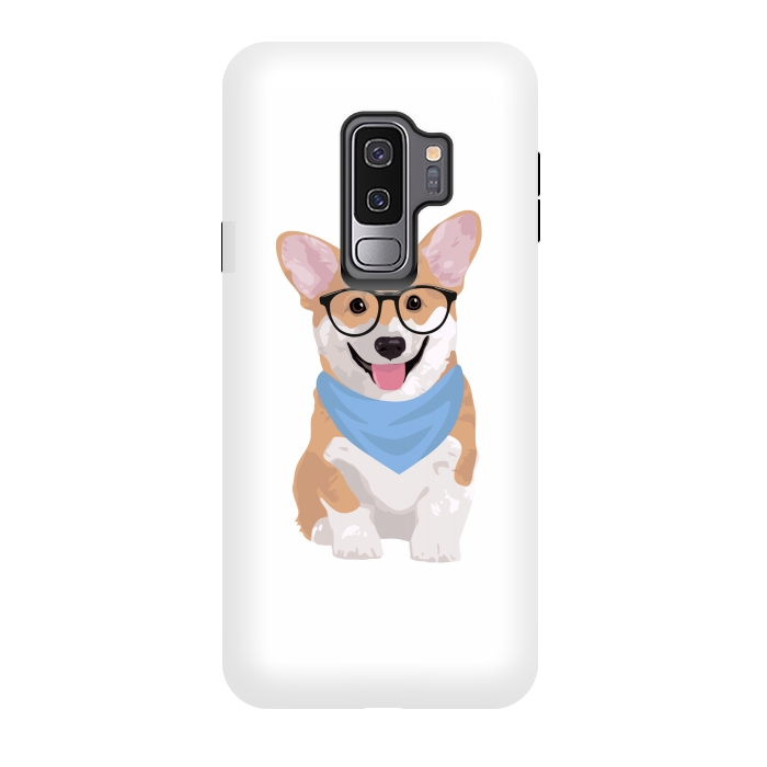 Galaxy S9 plus StrongFit Hipster Corgi  by Winston