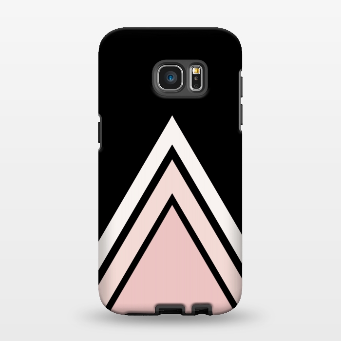 Galaxy S7 EDGE StrongFit Pink triangles by Jms