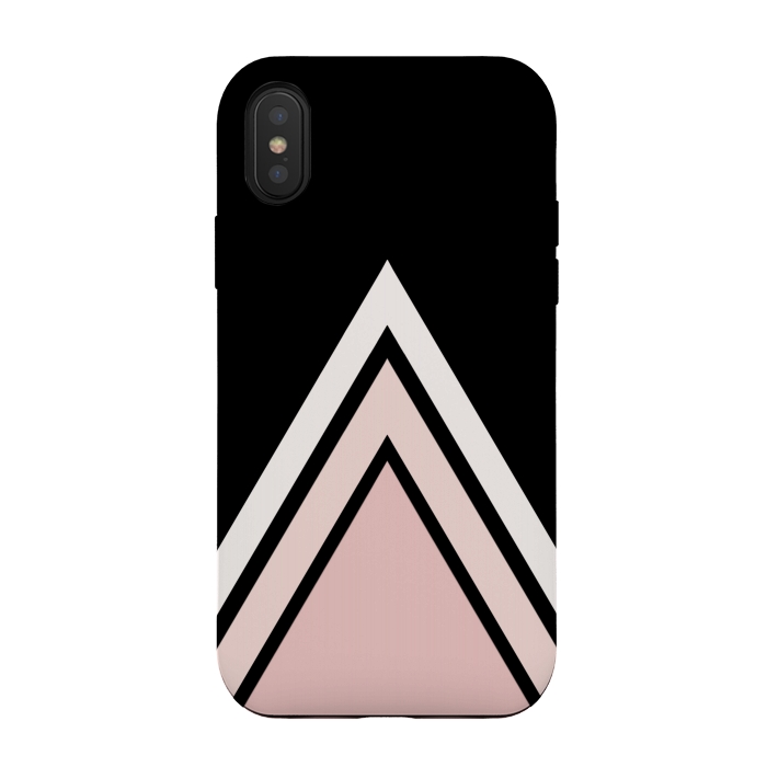 iPhone Xs / X StrongFit Pink triangles by Jms