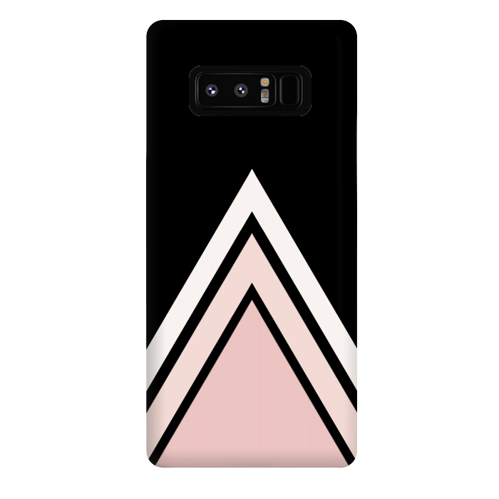 Galaxy Note 8 StrongFit Pink triangles by Jms