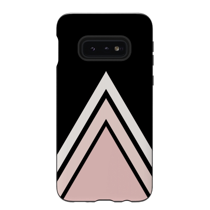 Galaxy S10e StrongFit Pink triangles by Jms