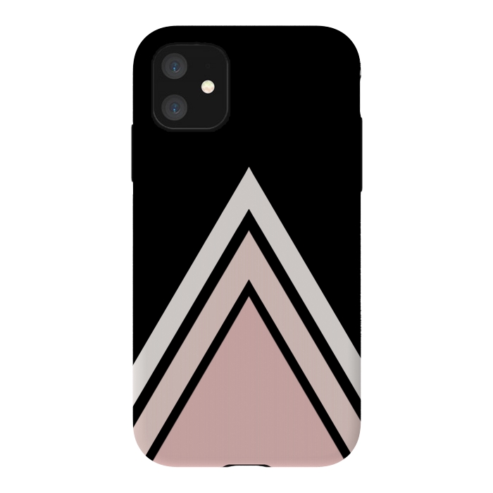 iPhone 11 StrongFit Pink triangles by Jms