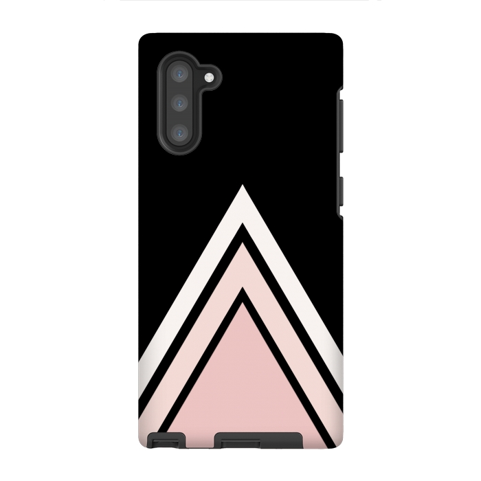 Galaxy Note 10 StrongFit Pink triangles by Jms