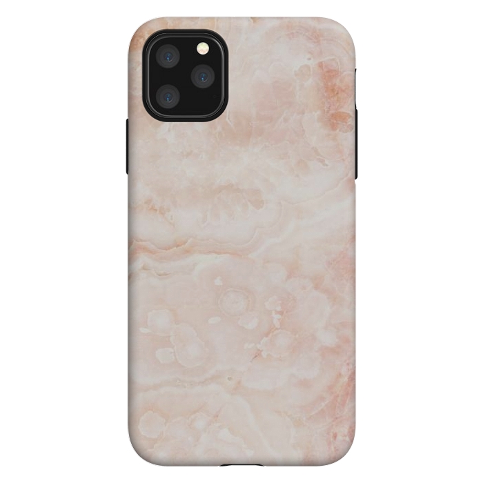 iPhone 11 Pro Max StrongFit Pastel peach beige marble by Oana 