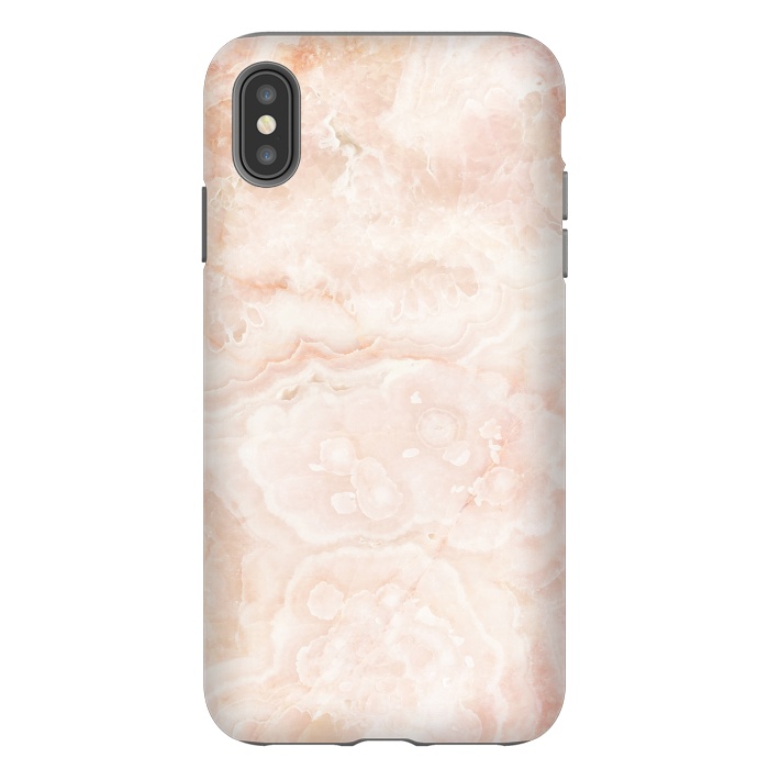 iPhone Xs Max StrongFit Pastel peach beige marble by Oana 