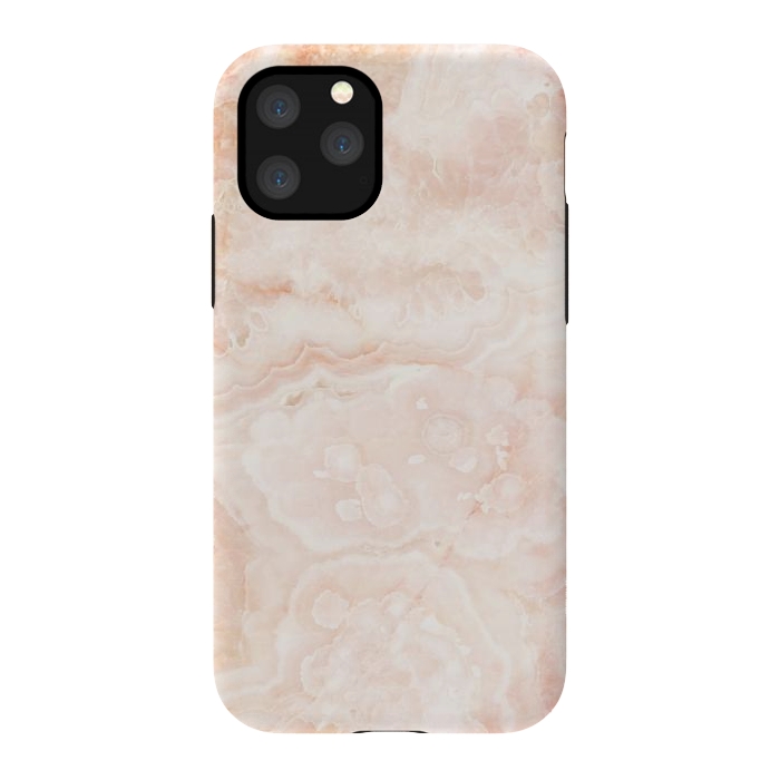 iPhone 11 Pro StrongFit Pastel peach beige marble by Oana 