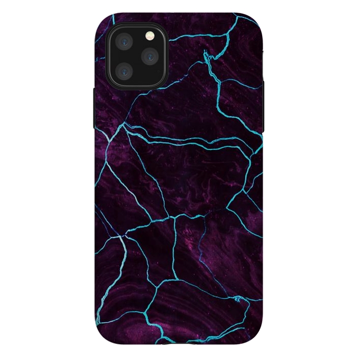iPhone 11 Pro Max StrongFit Metallic dark purple marble by Oana 