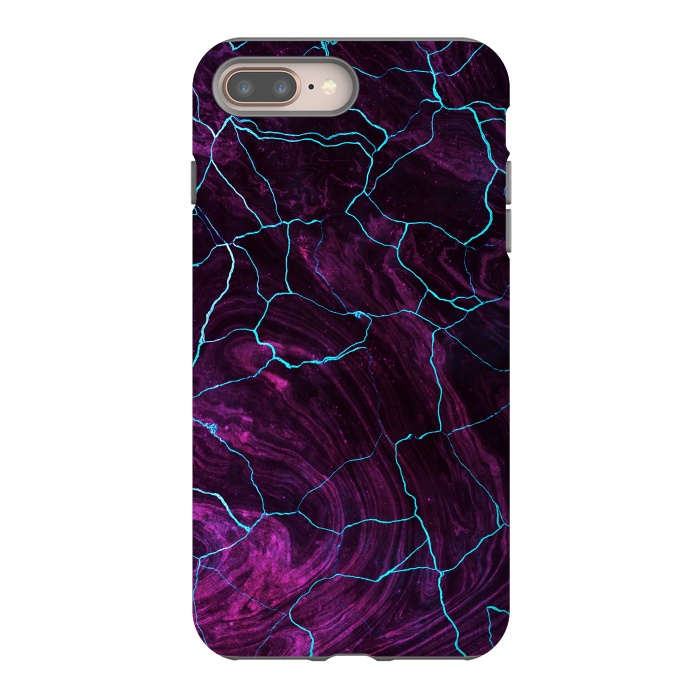 iPhone 7 plus StrongFit Metallic dark purple marble by Oana 