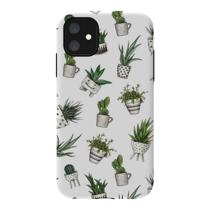 iPhone 11 StrongFit cute houseplants in pots by Alena Ganzhela