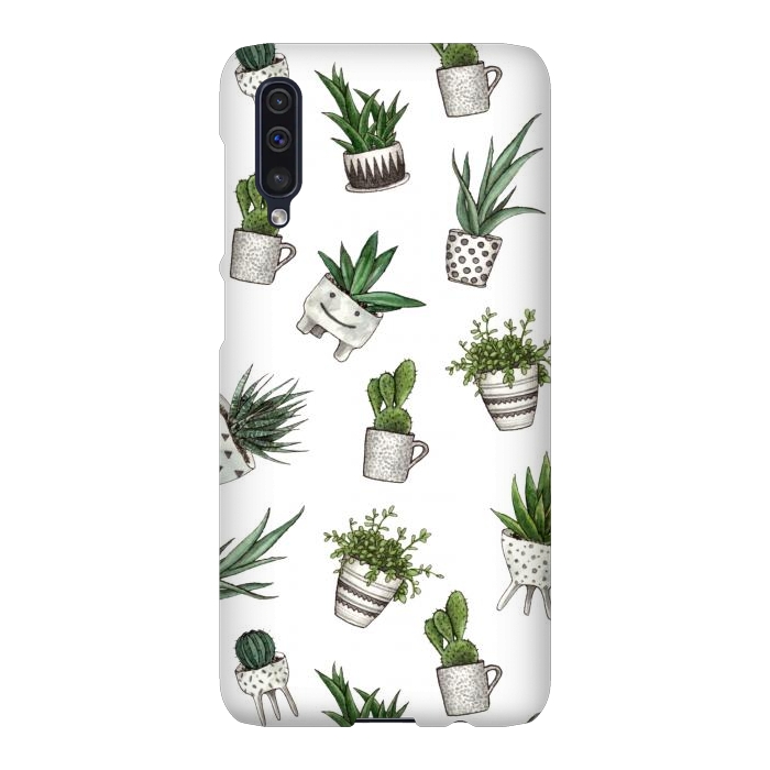 Galaxy A50 SlimFit cute houseplants in pots by Alena Ganzhela