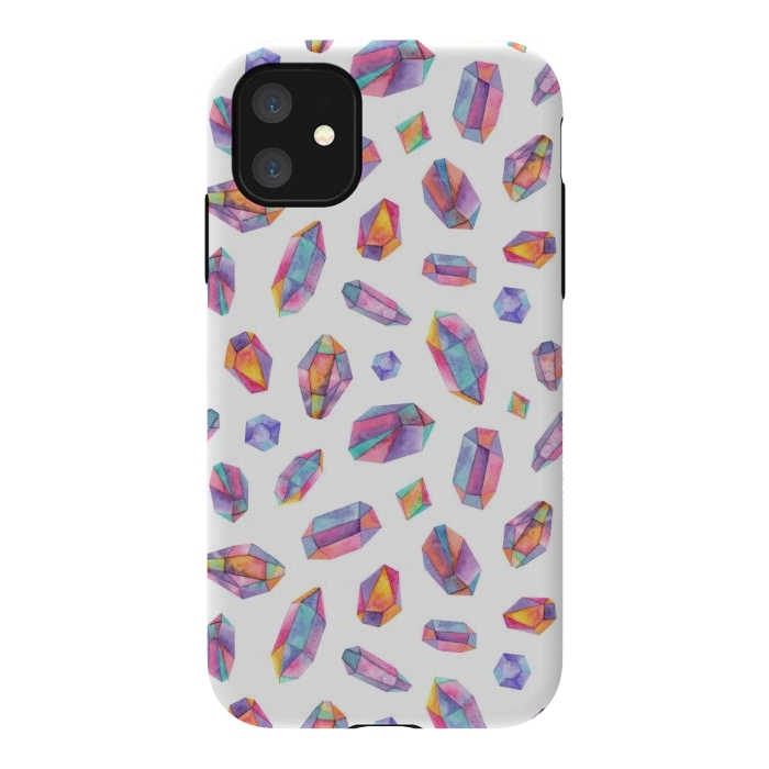 iPhone 11 StrongFit purple gems by Alena Ganzhela
