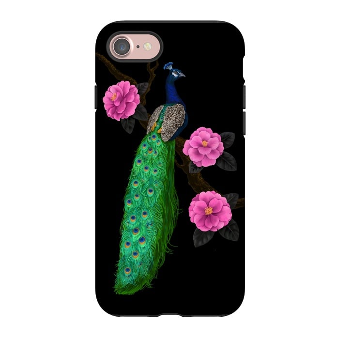 iPhone 7 StrongFit Night peacock garden by Katerina Kirilova