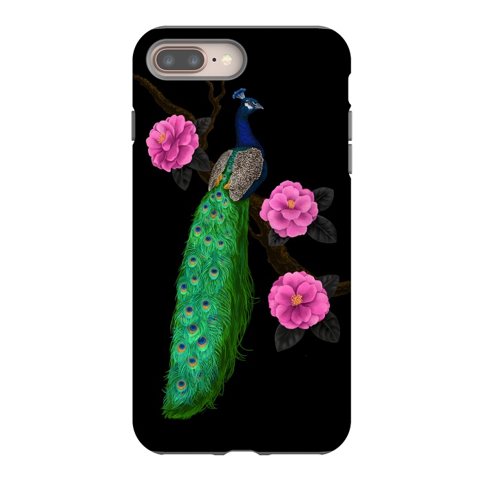 iPhone 7 plus StrongFit Night peacock garden by Katerina Kirilova