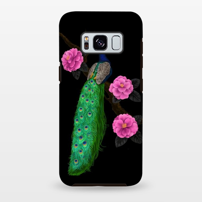 Galaxy S8 plus StrongFit Night peacock garden by Katerina Kirilova