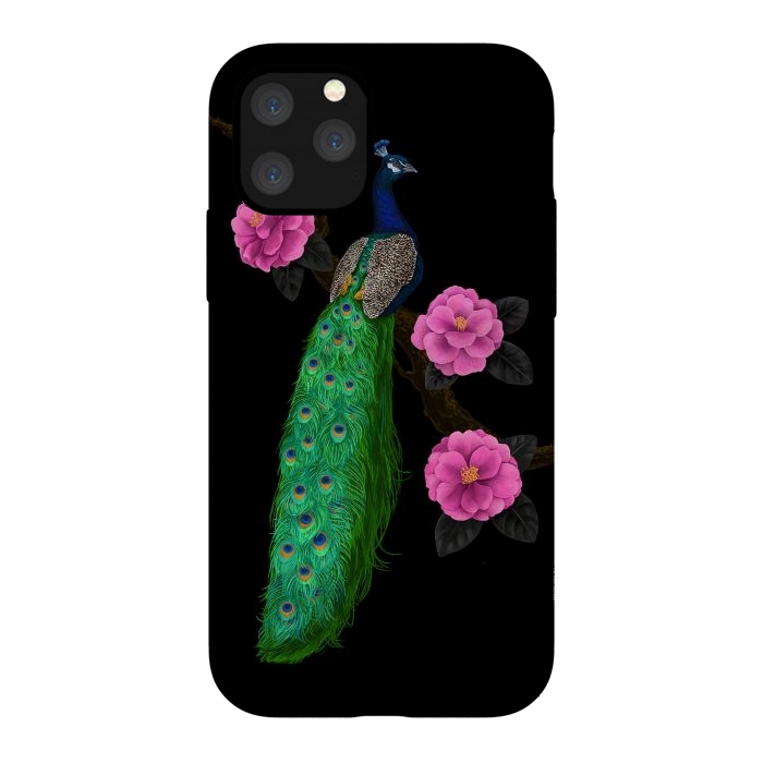 iPhone 11 Pro StrongFit Night peacock garden by Katerina Kirilova