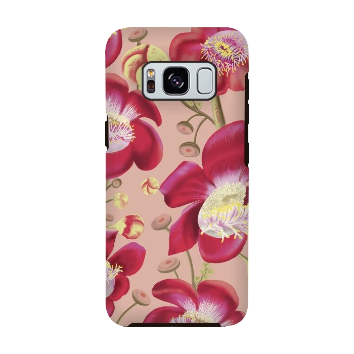 Galaxy S8 StrongFit Cannonball Tree Pattern - Blush by Anis Illustration