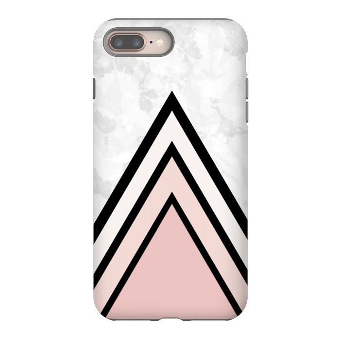 iPhone 7 plus StrongFit Black pink triangles by Jms