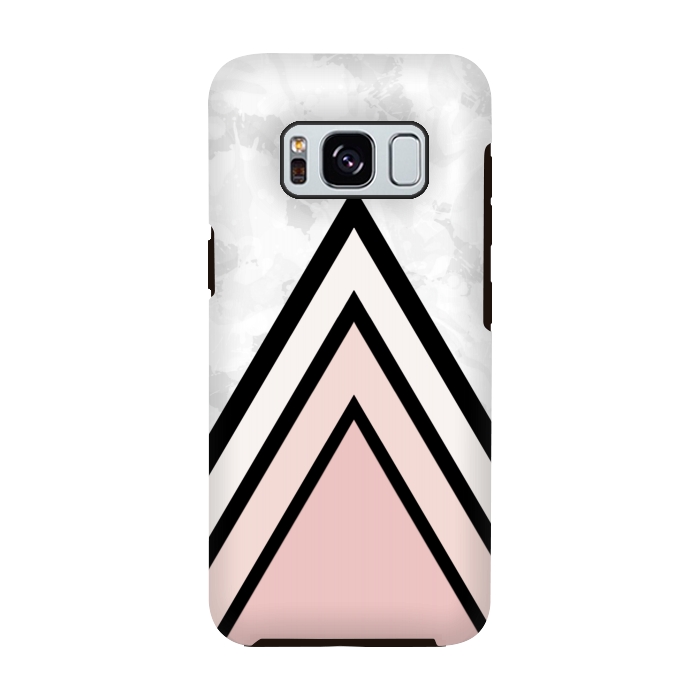 Galaxy S8 StrongFit Black pink triangles by Jms