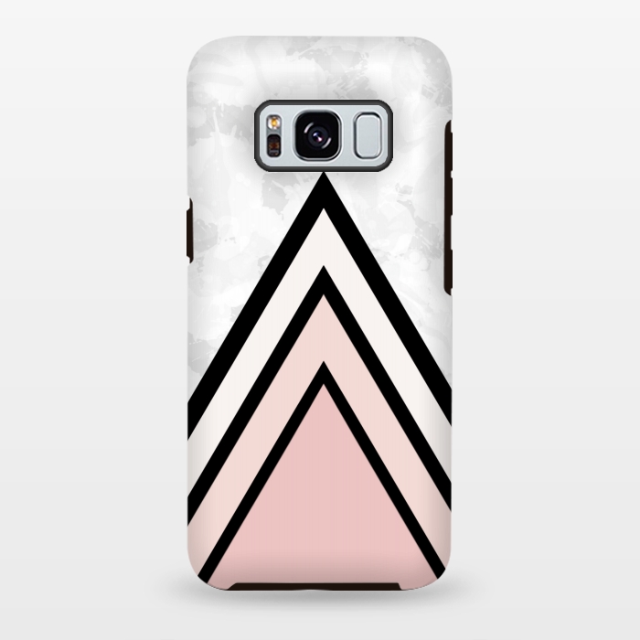 Galaxy S8 plus StrongFit Black pink triangles by Jms