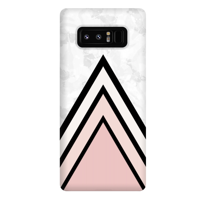 Galaxy Note 8 StrongFit Black pink triangles by Jms