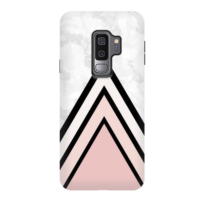 Galaxy S9 plus StrongFit Black pink triangles by Jms