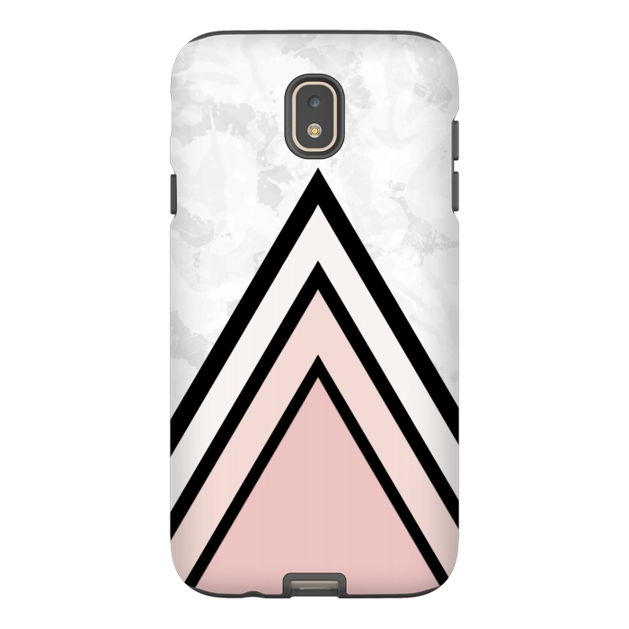 Galaxy J7 StrongFit Black pink triangles by Jms