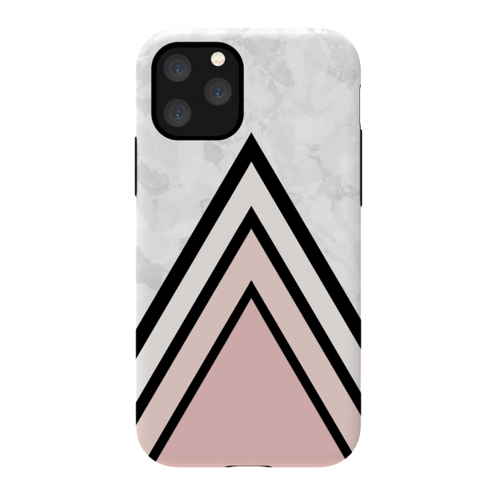 iPhone 11 Pro StrongFit Black pink triangles by Jms