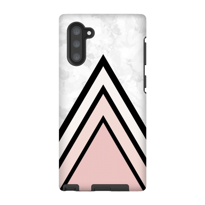 Galaxy Note 10 StrongFit Black pink triangles by Jms