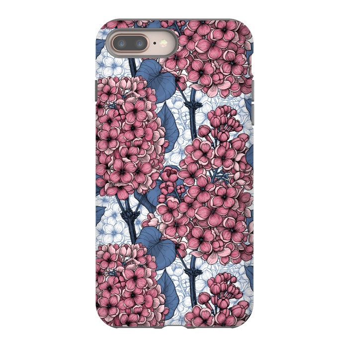 iPhone 7 plus StrongFit Lilac in pink and blue by Katerina Kirilova