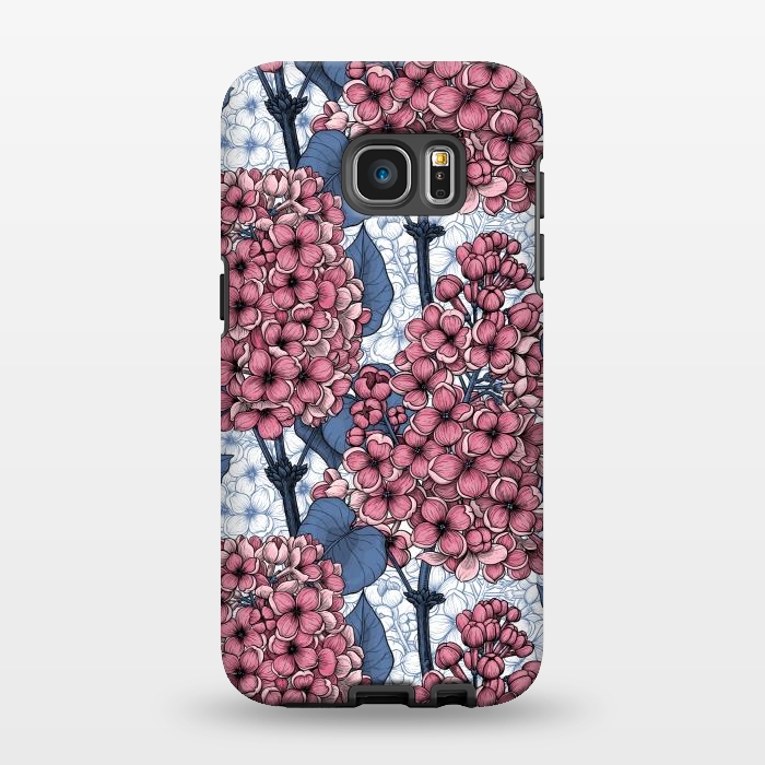 Galaxy S7 EDGE StrongFit Lilac in pink and blue by Katerina Kirilova