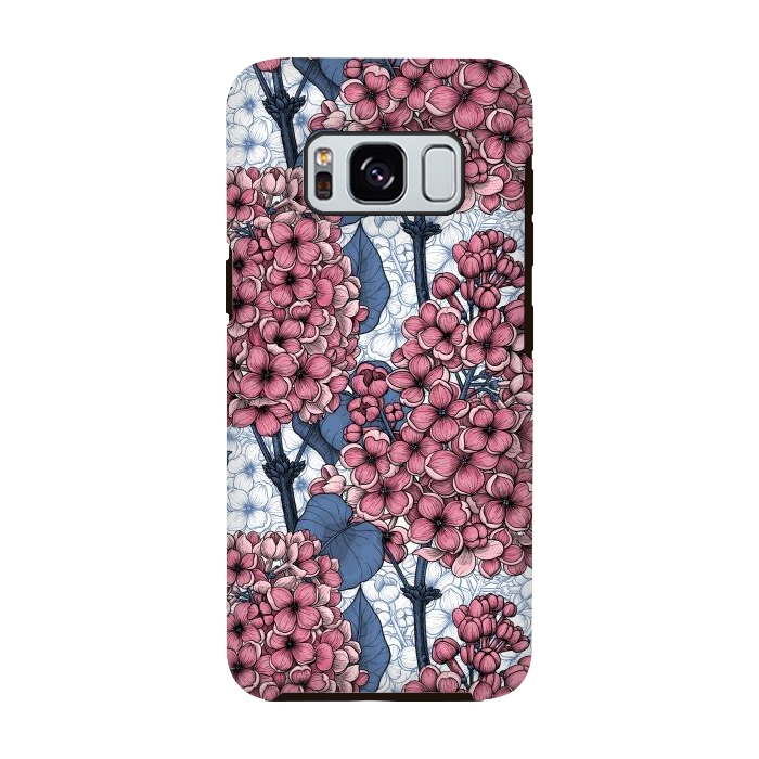 Galaxy S8 StrongFit Lilac in pink and blue by Katerina Kirilova