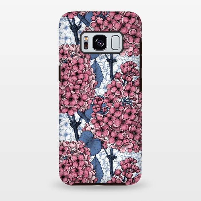 Galaxy S8 plus StrongFit Lilac in pink and blue by Katerina Kirilova