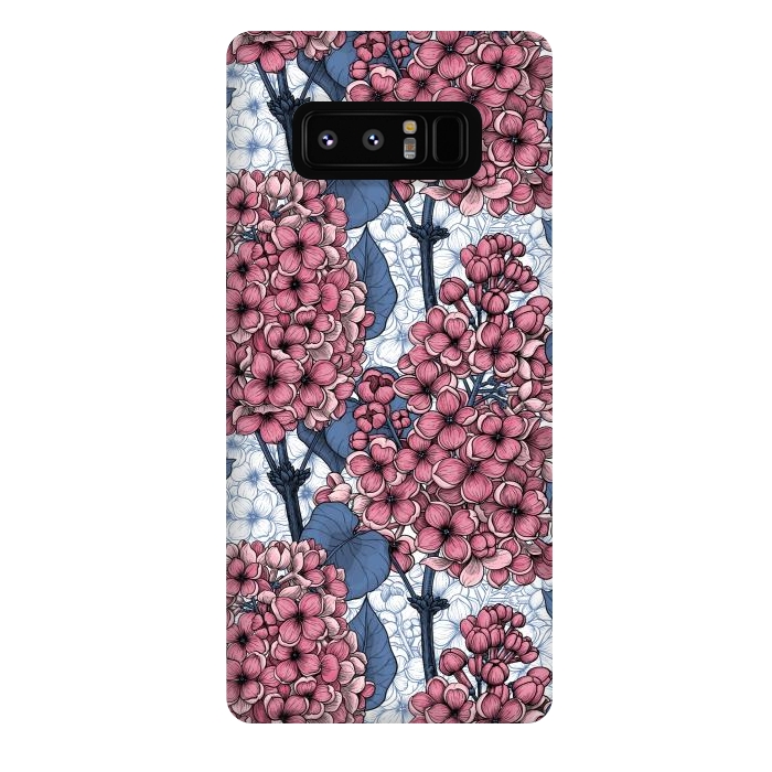 Galaxy Note 8 StrongFit Lilac in pink and blue by Katerina Kirilova