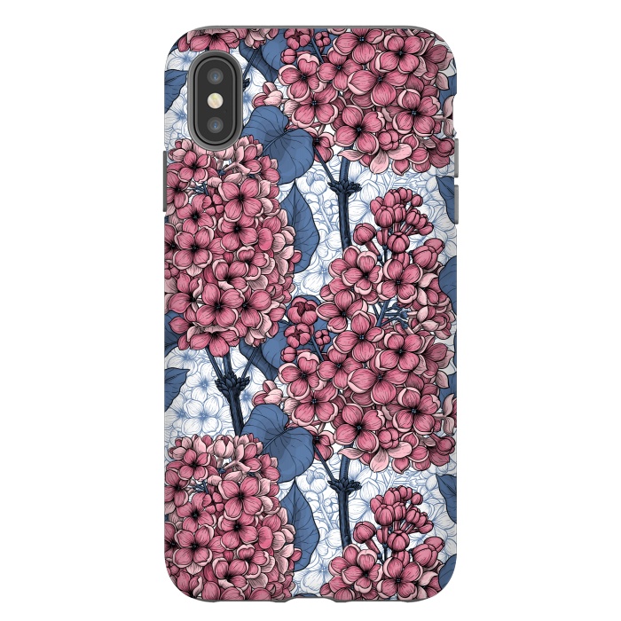 iPhone Xs Max StrongFit Lilac in pink and blue by Katerina Kirilova
