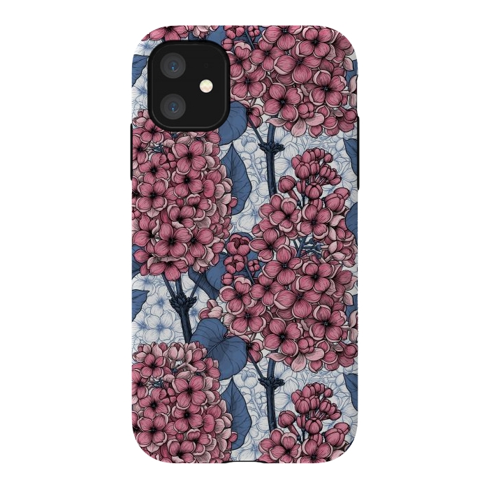 iPhone 11 StrongFit Lilac in pink and blue by Katerina Kirilova