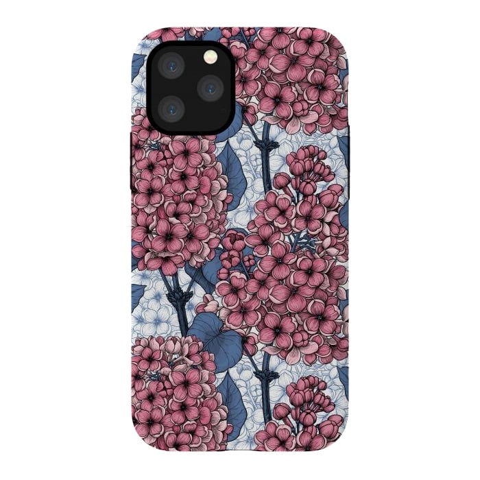 iPhone 11 Pro StrongFit Lilac in pink and blue by Katerina Kirilova