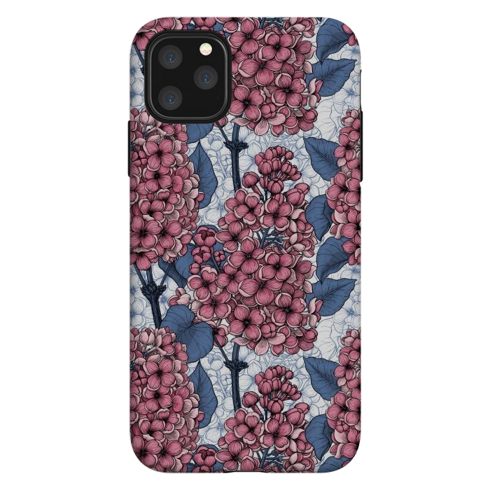 iPhone 11 Pro Max StrongFit Lilac in pink and blue by Katerina Kirilova