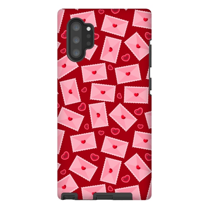 Galaxy Note 10 plus StrongFit PINK LOVE LETTERS  by MALLIKA