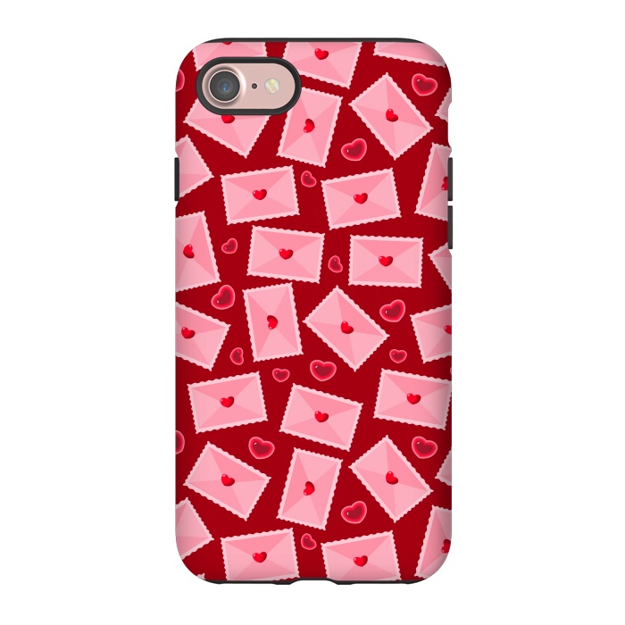 iPhone 7 StrongFit PINK LOVE LETTERS  by MALLIKA