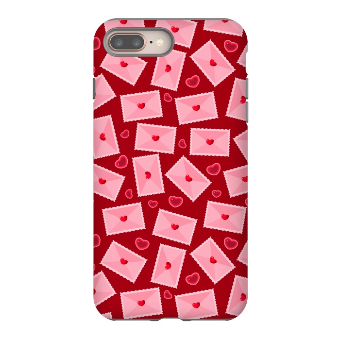 iPhone 7 plus StrongFit PINK LOVE LETTERS  by MALLIKA