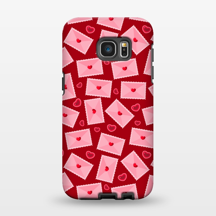 Galaxy S7 EDGE StrongFit PINK LOVE LETTERS  by MALLIKA