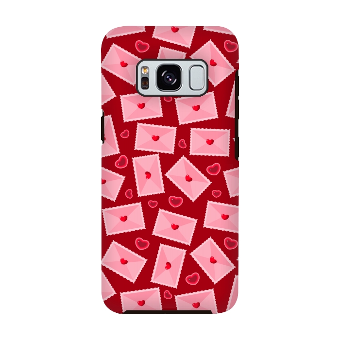 Galaxy S8 StrongFit PINK LOVE LETTERS  by MALLIKA